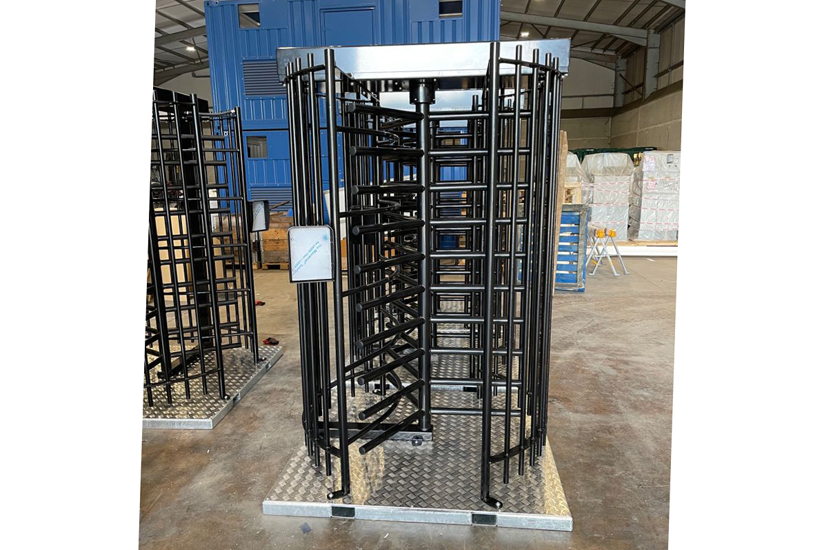 Full height turnstile on a forklift base image