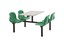 4 Seater in Green with Grey colour Table top with Access on both sides. image