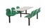 6 Seater in Green with Grey colour Table top with Access on both sides. image