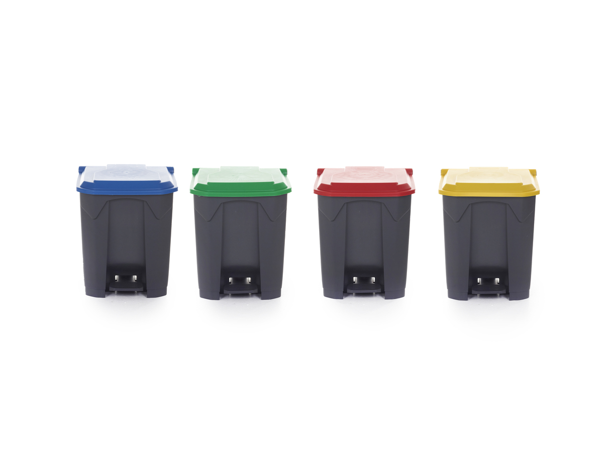 Dark Grey bins with choice of different coloured lids.  Note: Pricing is for one bin only. image