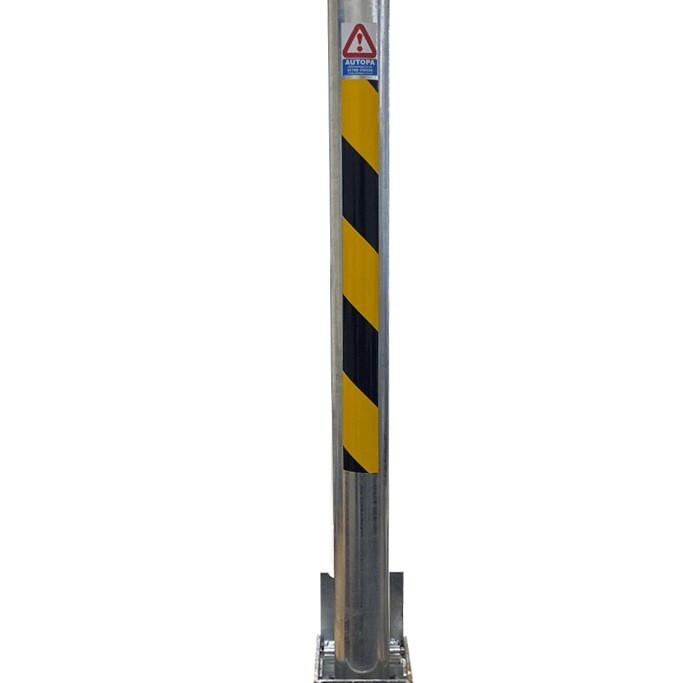 Removable Bollard (745mm high) Galvanised finish. Integral Ground Lock - SOLD SECURE - &#39;Well made and heavy duty&#39;. image