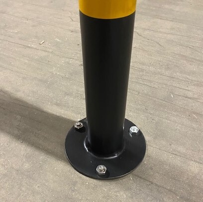 Hi Viz Steel Bollards (60-323mm DIA), 1000mm Above Ground, Concrete In &amp; Custom Fixing image