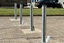 900mm High Telescopic Galvanised Round Posts in-situ image